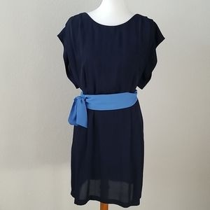 Navy pocketed dress